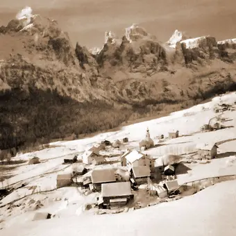 Foto storica colfosco dolomiti